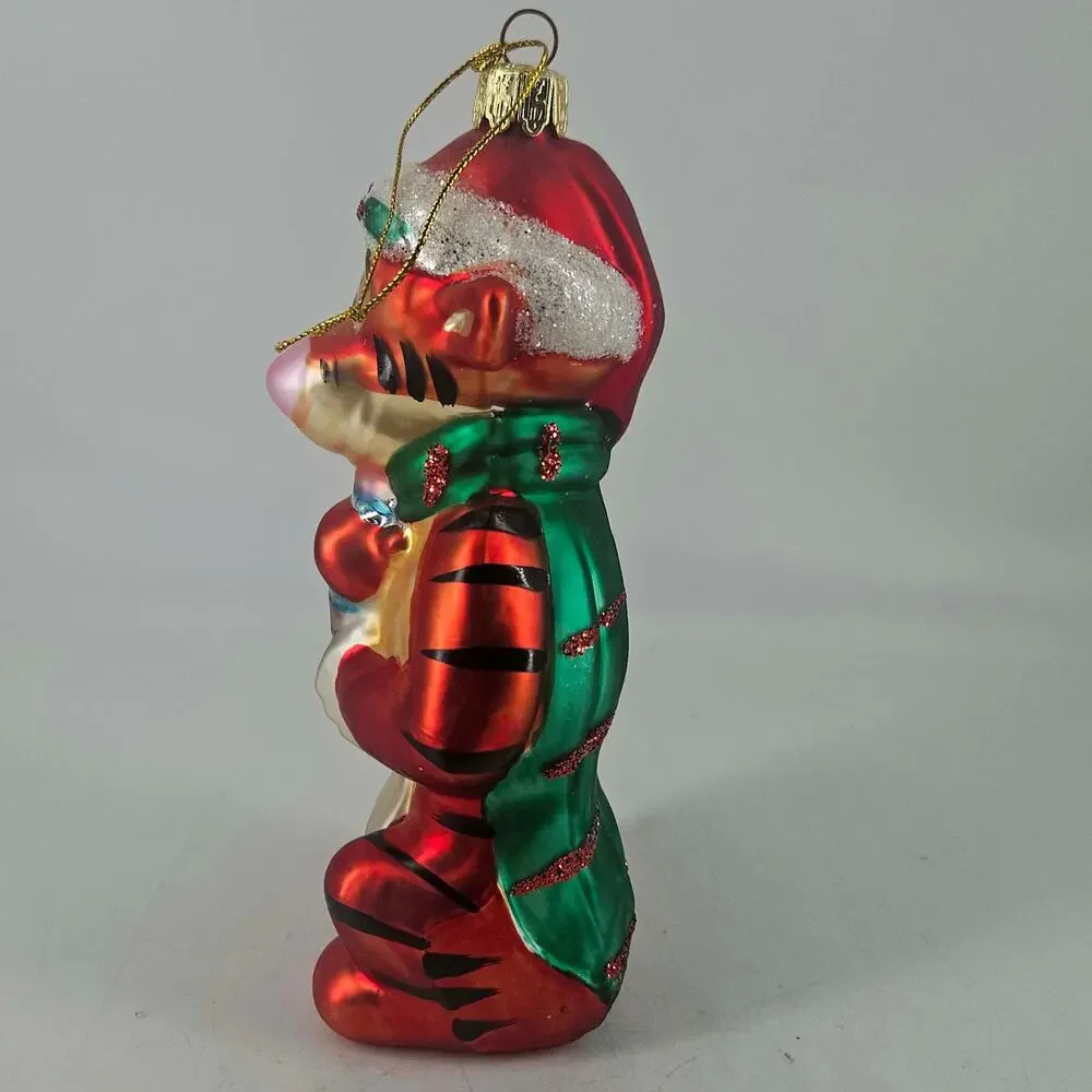 Disney Tigger Winnie the Pooh European Style Glass Ornament Santa’s Best